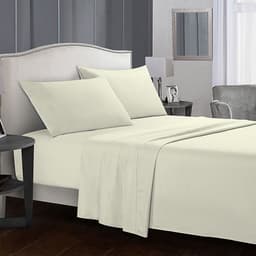 Fashion Fitted Bed Sheet 200x200cm 3pc (Cream) image 0