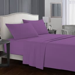 Fashion Twin Plain Duvet Cover 3pc (Purple) image 0
