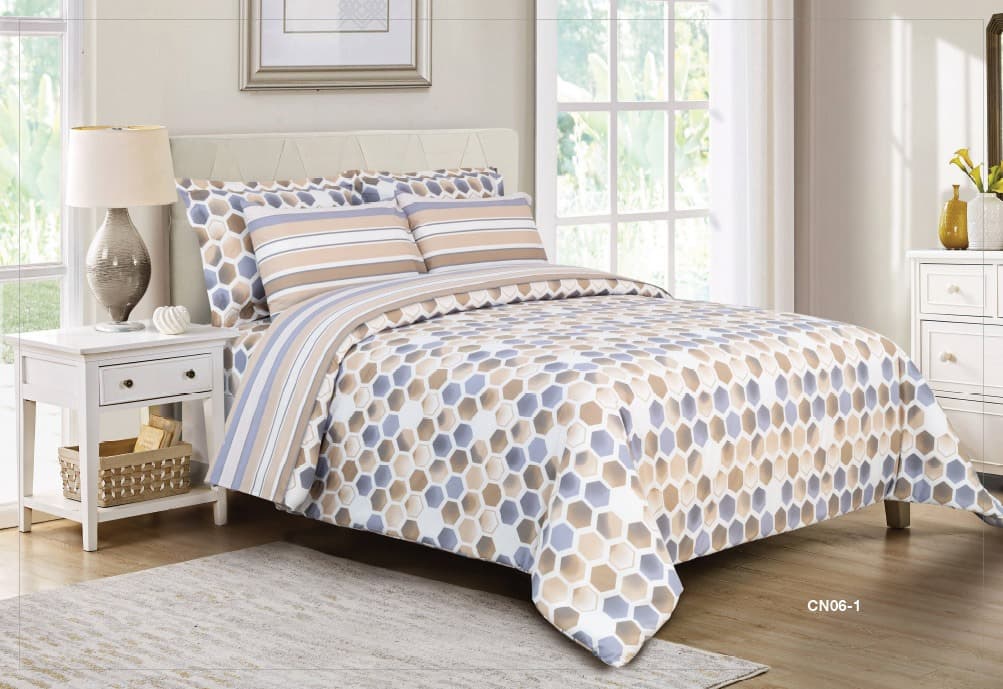 Cannon Single Printed Comforter Set of 3 (CN06-1)
