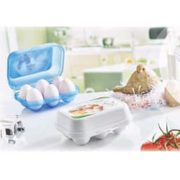 Bundle of 2 Plast Art 6 Eggs Holder Box (Assorted Colors) image 0