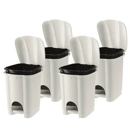 Bundle of 4 Tontarelli Carolina Pedal Dust Bin 6L 20x22.5xh29.7cm (Assorted Colors) image 0