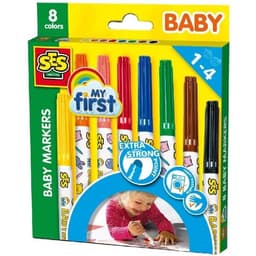SES Creative My First Baby Markers 8 Colours image 0