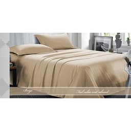 Fashion King Plain Duvet Cover 4 pcs Beige image 0