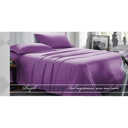 Fashion King Plain Duvet Cover 4 pcs Purple image 0