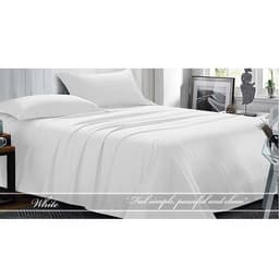 Fashion King Plain Duvet Cover 4 pcs White image 0