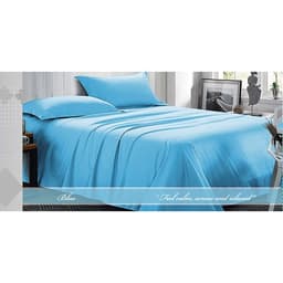 Fashion Twin Plain Duvet Cover 3 pcs Blue image 0