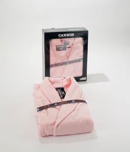 Cannon Cotton Plain Bathrobe-Pink- L image 0