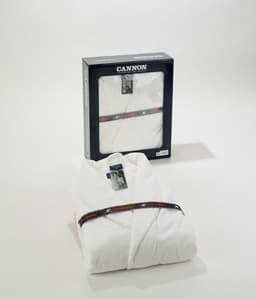 Cannon Cotton Plain Bathrobe-S White image 0