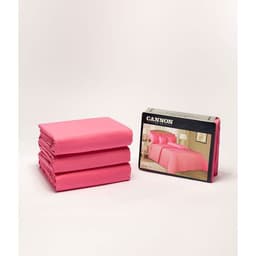 Cannon King Plain Duvet Cover 4 pcs Pink image 0