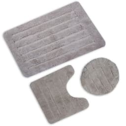 Cannon Plain Bath Mat Set 3 pcs Grey image 0