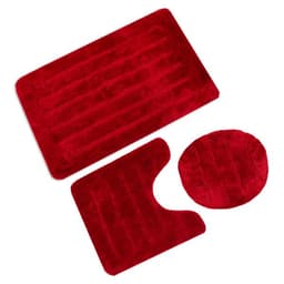 Cannon Plain Bath Mat Set 3 pcs Red image 0
