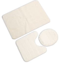 Cannon Plain Bath Mat Set of 3 pcs White image 0