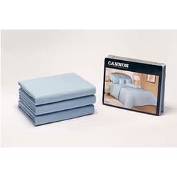 Cannon Queen Fitted Sheet 3 Pcs Blue image 0