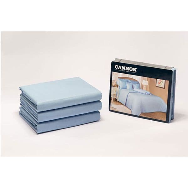Cannon Single Flat Plain Bed Sheet 2 pcs Blue