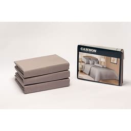 Cannon Single Plain Fitted Bed Sheet 2pcs Grey image 0