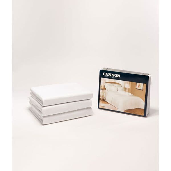 Cannon Twin Plain Duvet Cover 3 pcs White