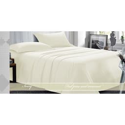 Fashion Twin Plain Duvet Cover 3 pcs Cream image 0