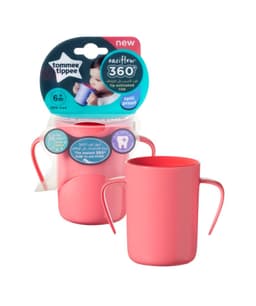 Tommee Tippee Easy-Flow 360 Handled Cup Pink 6+m image 0