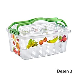 Plast Art Decorated Picnic Basket 5 Ltr image 2