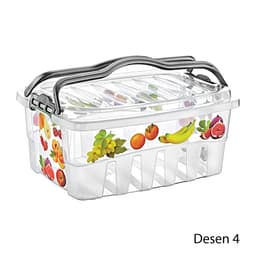 Plast Art Decorated Picnic Basket 5 Ltr image 3