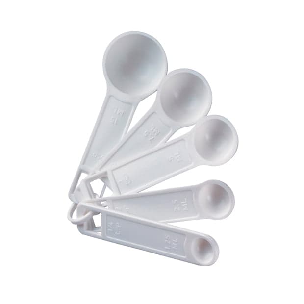 Ghidini White 5pcs Measuring Spoon Carded