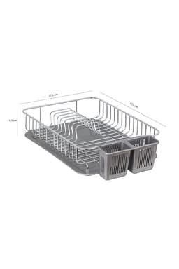 Okyanus Modern Dish Rack - Chrome image 1