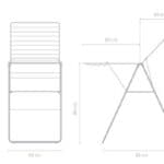 Brabantia Hangon Drying Rack, 20M, White image 1