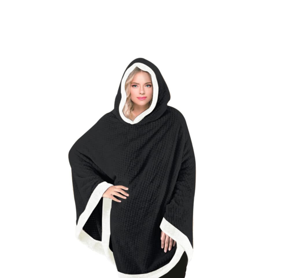 Cannon Pyramid Shape Embossed Flannel Body Wrap Black