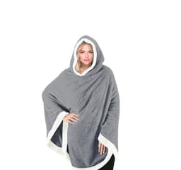 Cannon Pyramid Shape Embossed Flannel Body Wrap Lgrey image 0