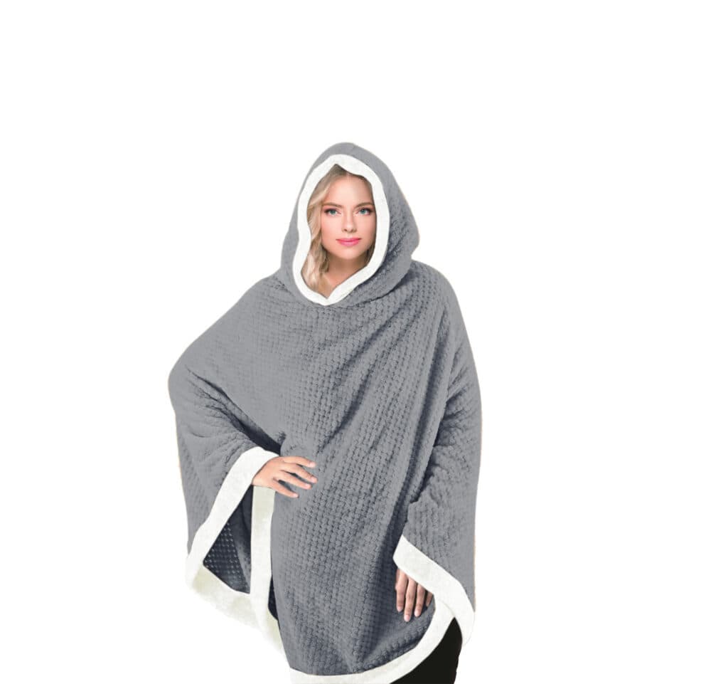 Cannon Pyramid Shape Embossed Flannel Body Wrap Lgrey