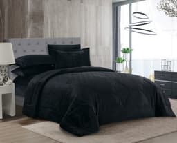 Cannon (K) Flannel Diamond Embossing Comf 6Pc Black image 0