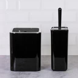Okyanus Square Bathroom Set 2 of pcs Black/Chrome image 0