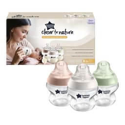 Tommee Tippee Set of 3x150 ML Pastel Colors Closer to Nature Bottles image 0