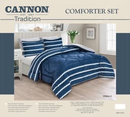 Cannon (K) Jacquard Strp Flannel Comf 6Pc image 0