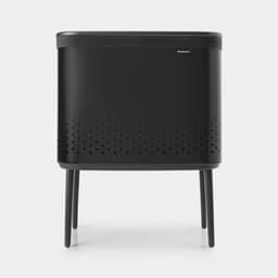 Brabantia Bo Laundry Bin 60Lt. Plastic Lid - Matt Black image 0