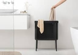 Brabantia Bo Laundry Bin 60Lt. Plastic Lid - Matt Black image 4