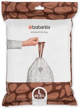 Brabantia Perfect Fit Bin Bags 40-45 Ltr (40 Bags Code L) - White image 0