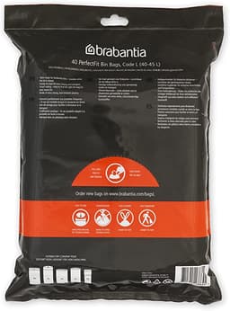 Brabantia Perfect Fit Bin Bags 40-45 Ltr (40 Bags Code L) - White image 4