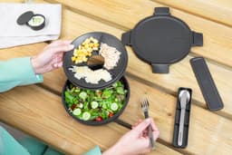 Brabantia Make & Take Plastic Salad Bowl 1.3 Ltr - Dark Grey image 3