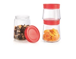 Luminarc Swing Jar Set of 3Pcs with Red Lid image 0