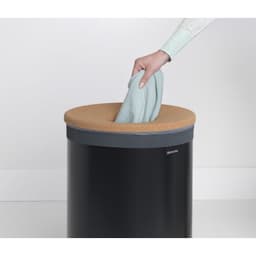 Brabantia Laundry Bin Cork Lid 60 Ltr - Matt Black image 1