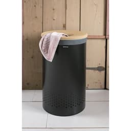 Brabantia Laundry Bin Cork Lid 60 Ltr - Matt Black image 2