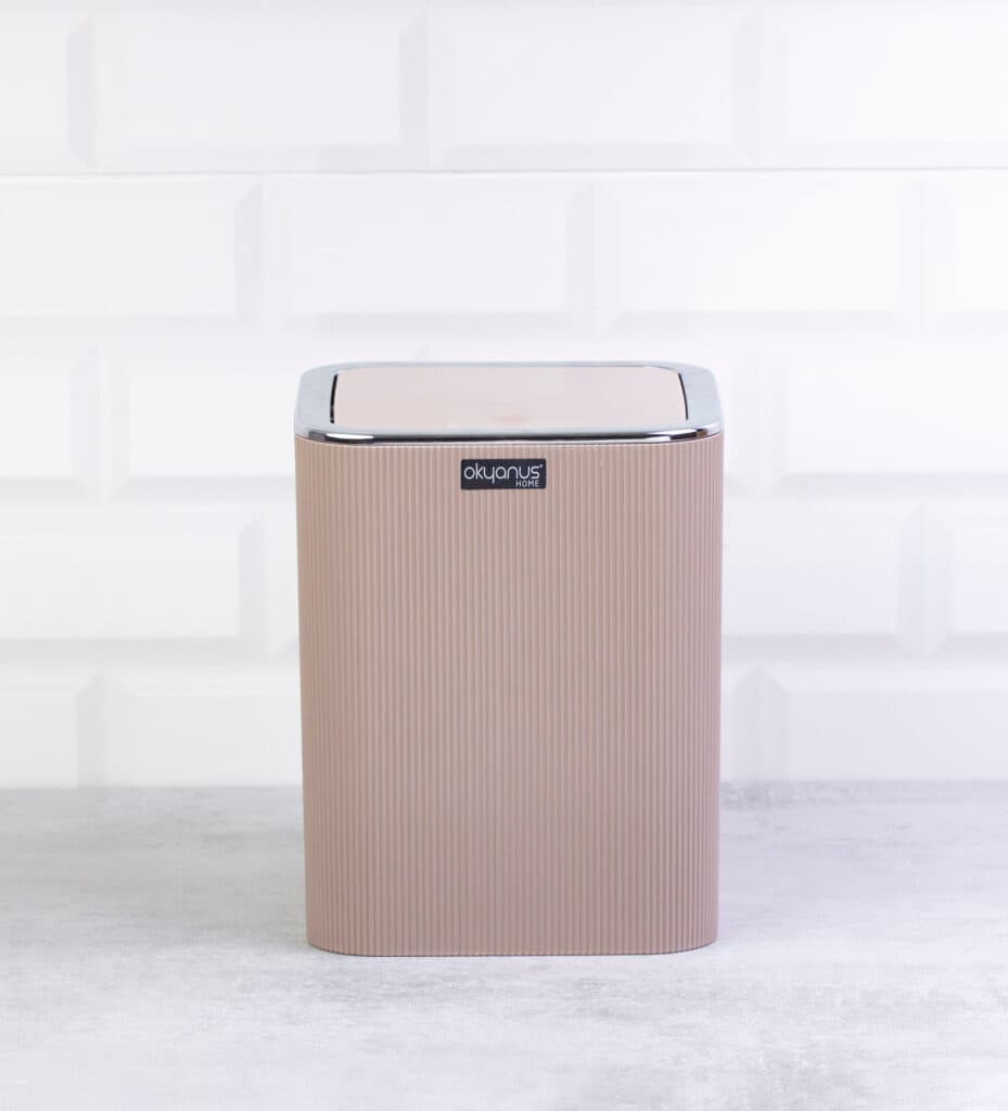 Okyanus Stripe Trashcan 5lt – Wooden