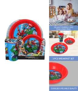 Marvel Comics 3 pcs Plastic Breakfast Set image 2