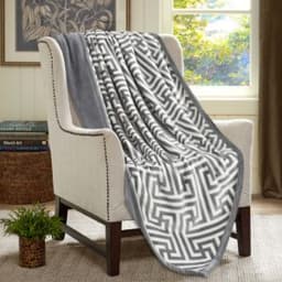 Cannon Flannel Links Reverse Design Blnkt 240×220 Grey image 0