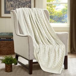 Cannon Flannel Links Reverse Design Blnkt 240×220 Cream image 0