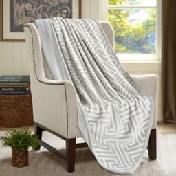 Cannon Flannel Links Reverse Design Blnkt 240×220 Lgrey image 0