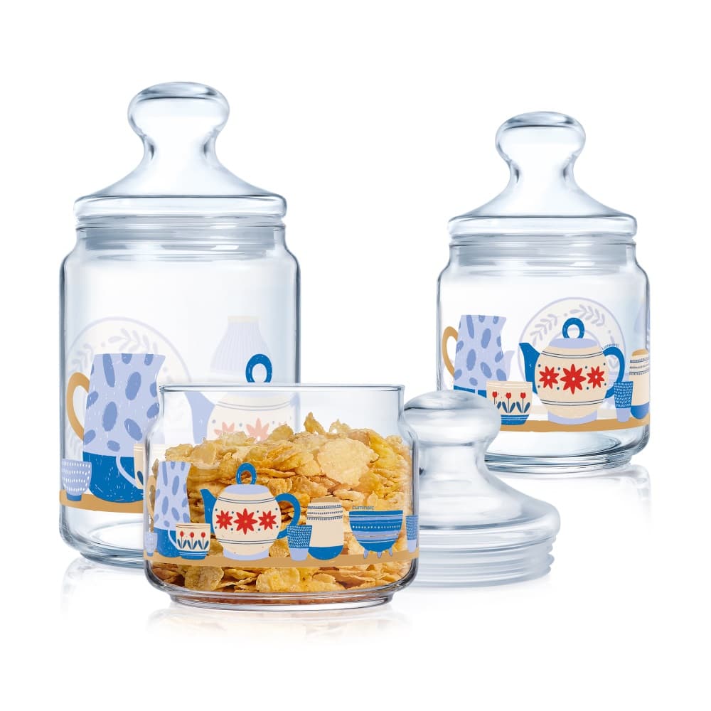 Luminarc Tableware 3 Pcs Pot Jar Set