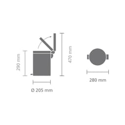 Brabantia Pedal Bin 5 Ltr NewIcon - Platinum image 1