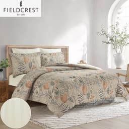 FIELDCREST (K) CTN PRTD FACE WTH STRP REV COMF 6PC image 0